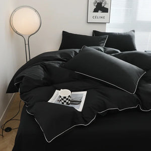 4 Piece Solid Color Bedding Set