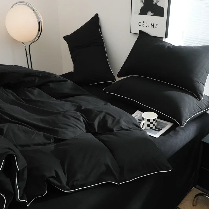 4 Piece Solid Color Bedding Set
