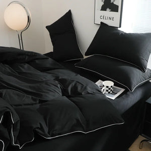 4 Piece Solid Color Bedding Set