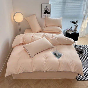 4 Piece Solid Color Bedding Set