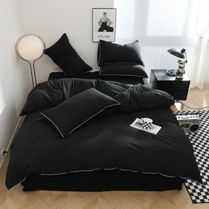 4 Piece Solid Color Bedding Set