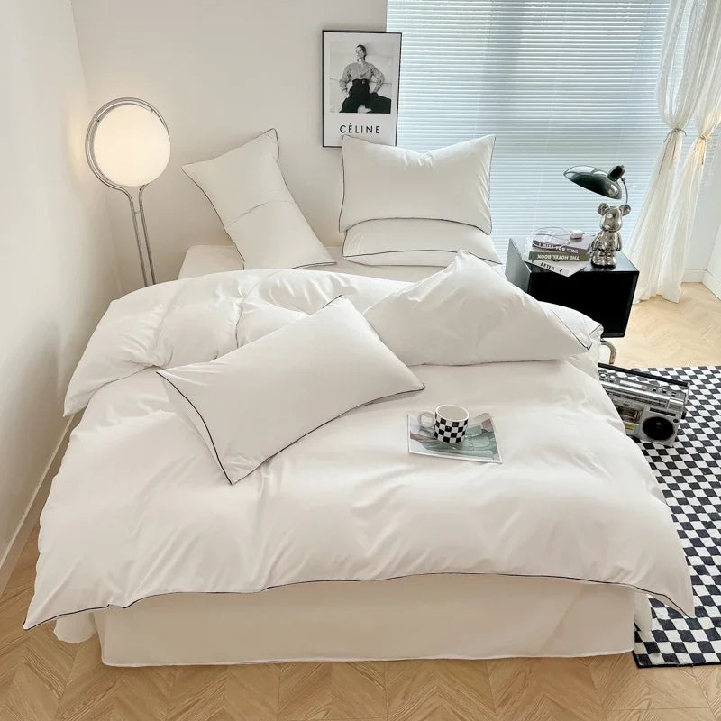 4 Piece Solid Color Bedding Set
